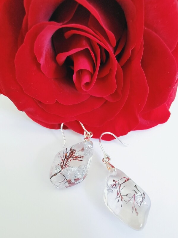 Seaweed and Silverleaf Earrings