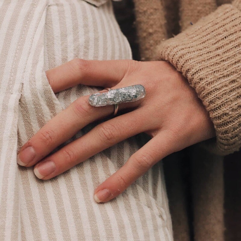 Silver Leaf Ring