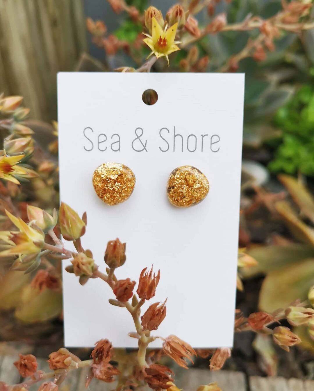 Gold Leaf Studs