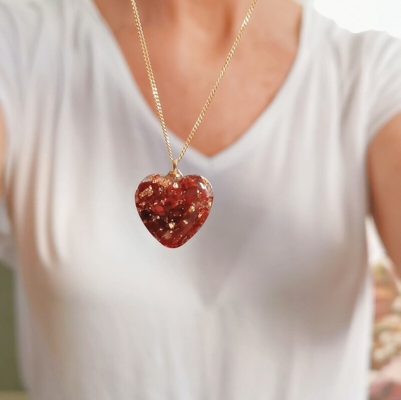 Remembrance Heart Necklace (Memorial Ash Jewellery)