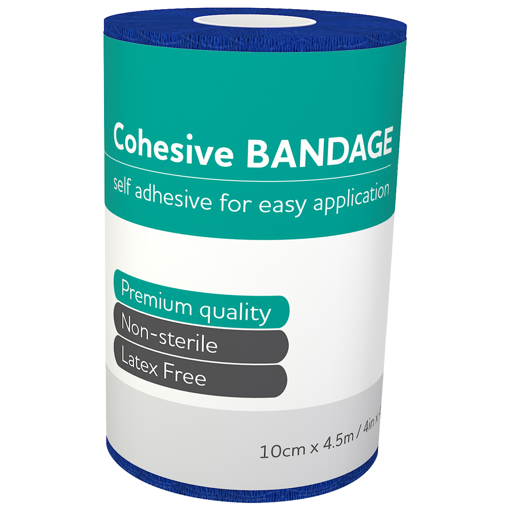 AEROBAN Cohesive Bandage 10cm x 4.5M Wrap/12