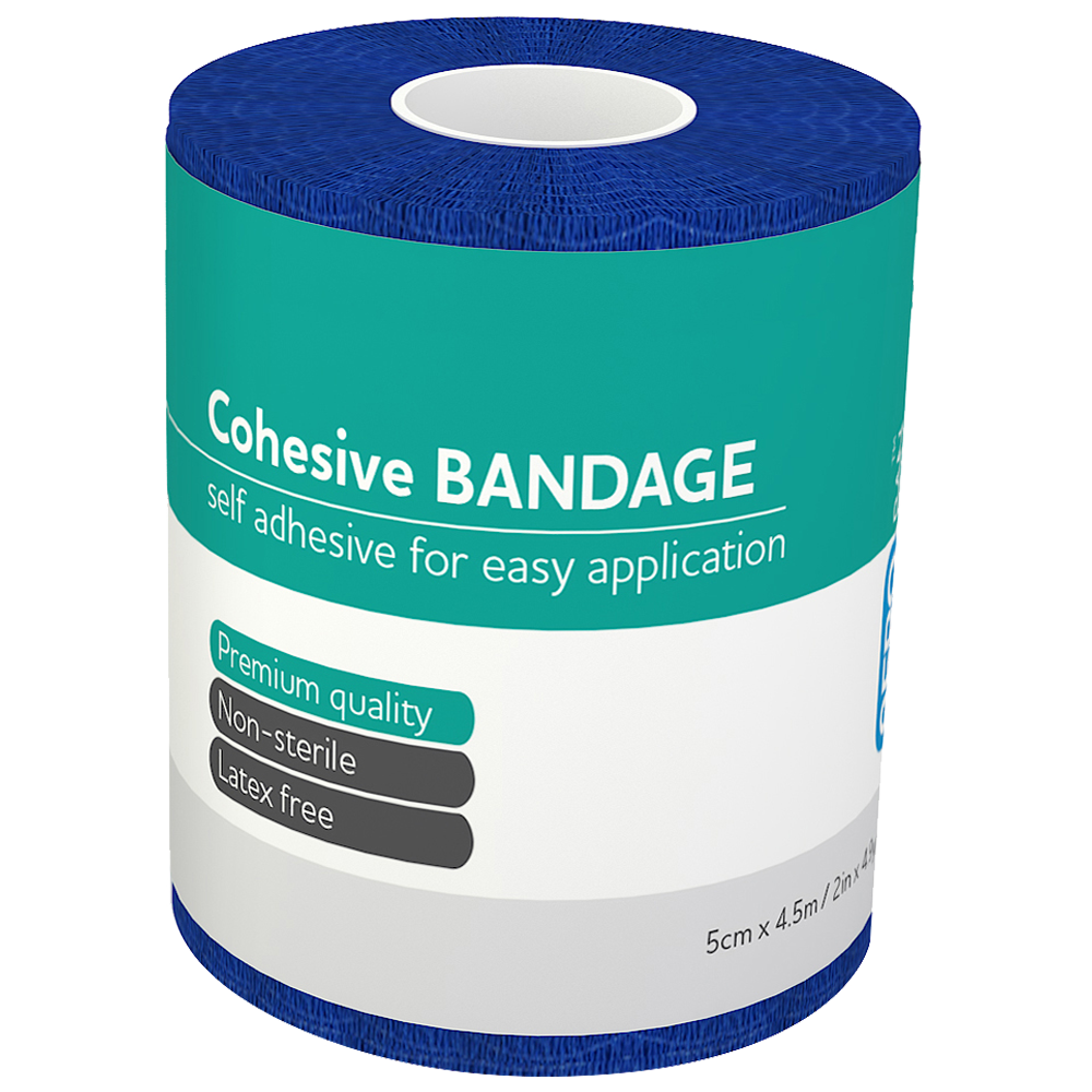 AEROBAN Cohesive Bandage 5.0cm x 4.5M Wrap/12