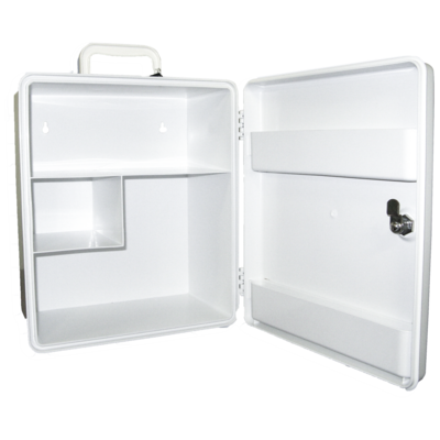 AEROCASE Large White Plastic Cabinet with Key Latch 32 x 37 x 18cm
