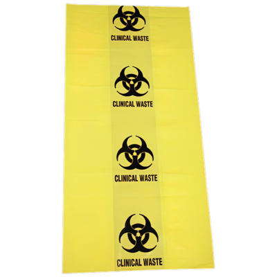 10L Biohazard Clinical Waste Bag 350 x 470mm - 40um x 100 (Minimum Order)