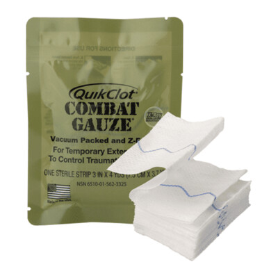 QUIKCLOT Haemostatic Combat Gauze 7.5cm x 3.65M QUIKCLOT Haemostatic Combat Gauze 7.5cm x 3.65M