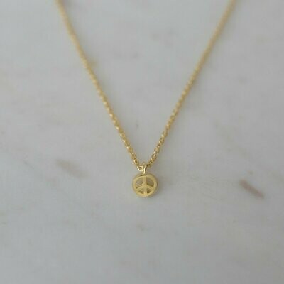 Peace Necklace - 14kt Gold Plated