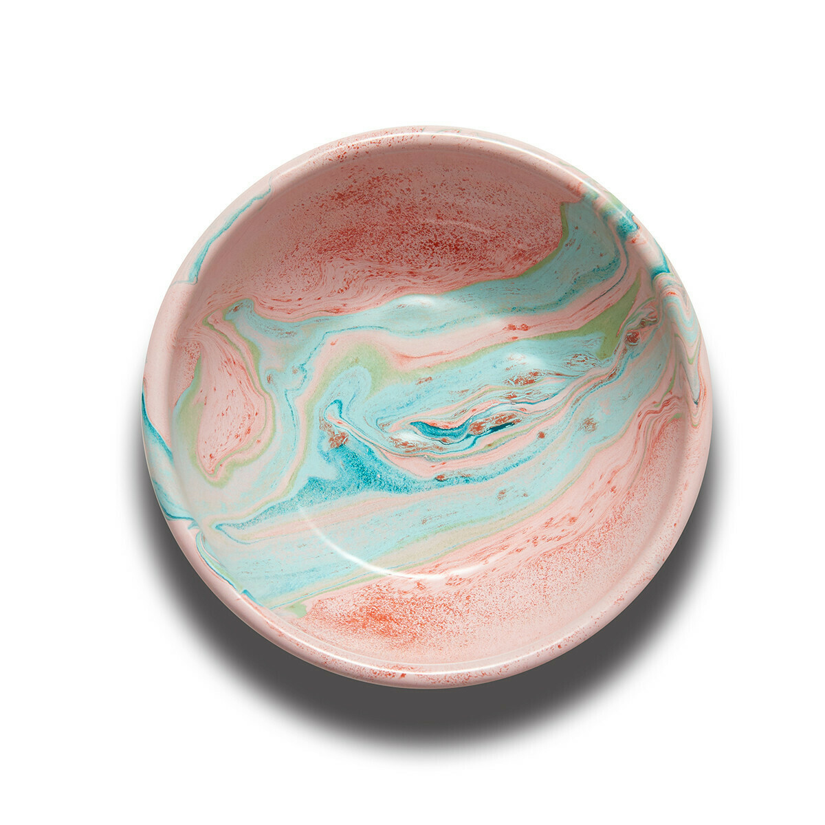 Enamelware Bowl 26cm - Blush Marble