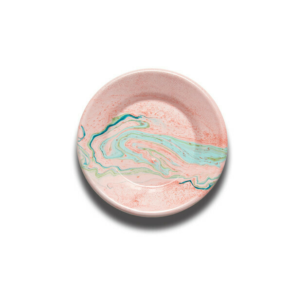 Enamelware Plate 21cm - Blush Marble