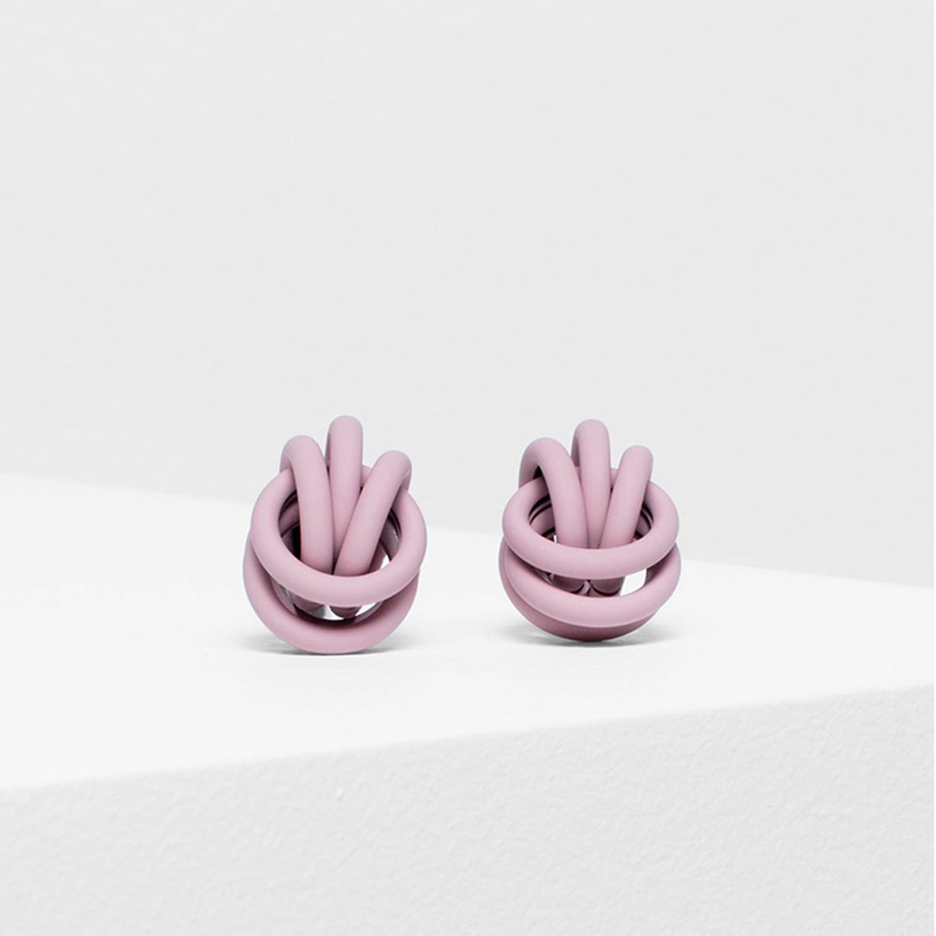 Bojor Stud Earrings - Dusty Pink