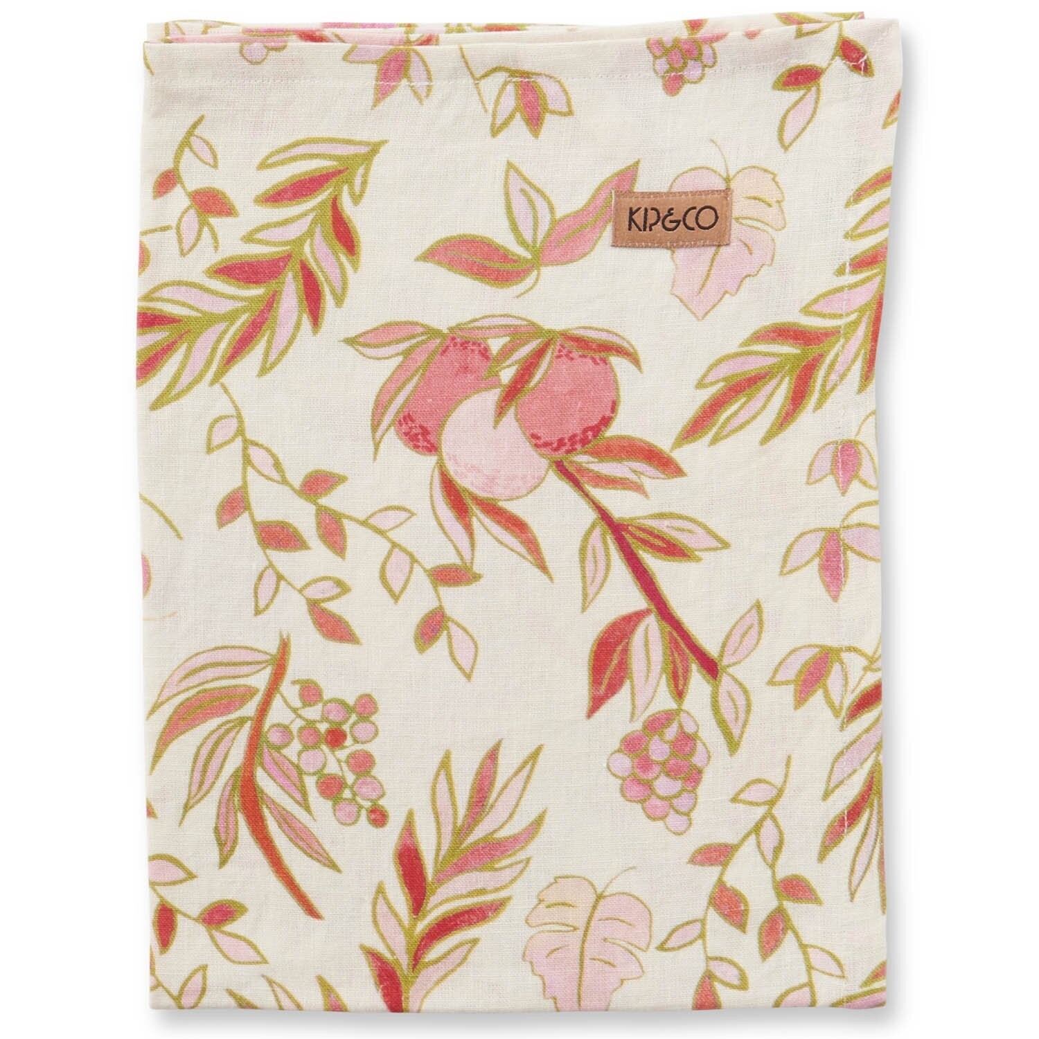 Linen Tea Towel - Festive Bloom