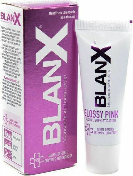 Blanx Pro Glossy Pink White Defence Enzymes Toothpaste 25ml