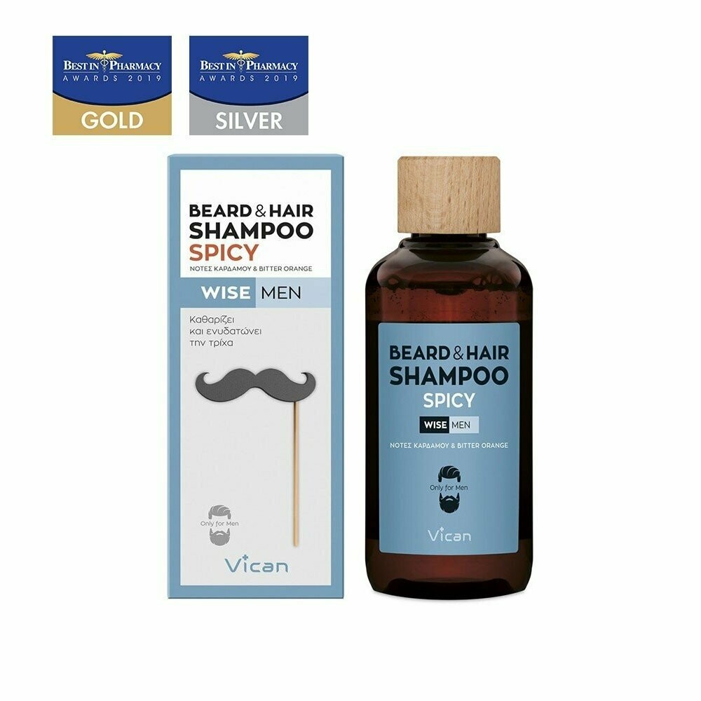 Vican Wise Men- Beard+ Hair Shampoo Spicy 200ml