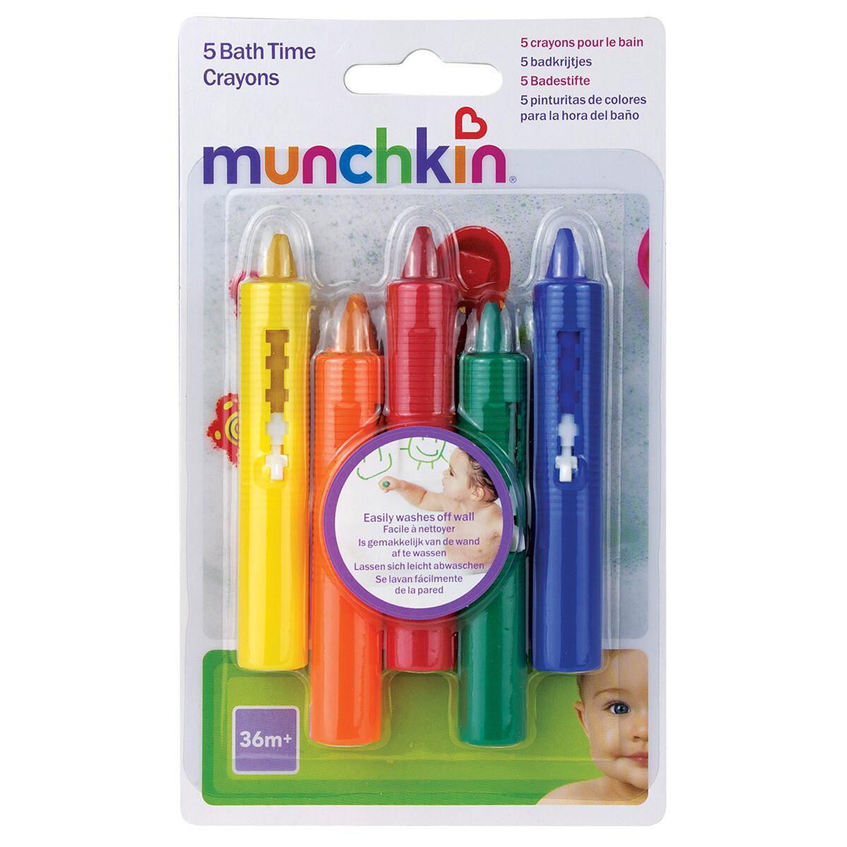 Munchkin- 5 BATH TIME CRAYONS