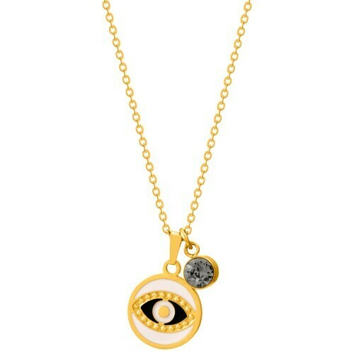 Natalie Gersa Steel Necklace Eye Gold