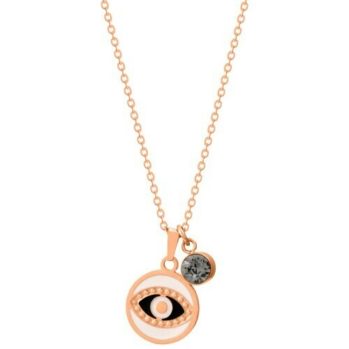 Natalie Gersa Steel Necklace Eye Rosegold