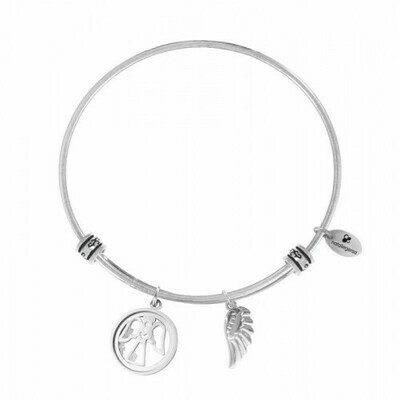 Natalie Gersa Steel Bracelet Pendants Wing Angel