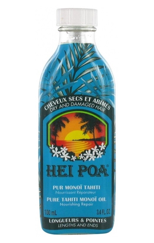 Hei Poa Pure Tahiti Monoi Oil Nourishing Repair For Dry & Damaged Hair 100ml