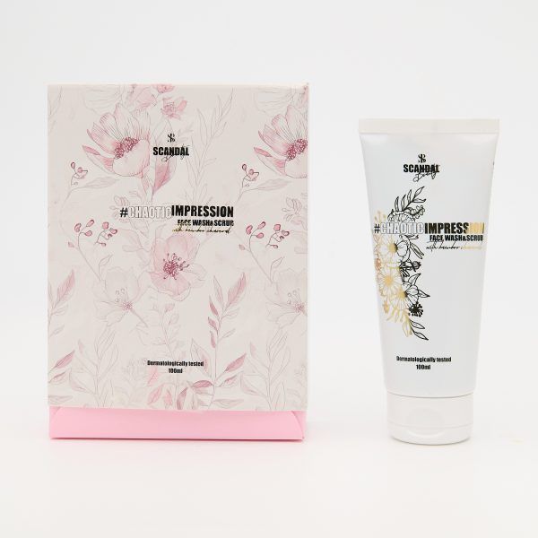 Scandal Beauty Face Wash &amp; Scrub – Καθαρισμός &amp; Απολέπιση με Bamboo Charcoal &amp; Ζάχαρη, 100ml