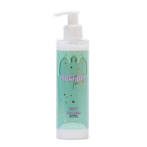 Scandal Beauty Dirty Balance Shimmer Body Lotion – Λοσιόν Σώματος με Λάμψη, Μπανάνα &amp; Καρύδα (200ml)