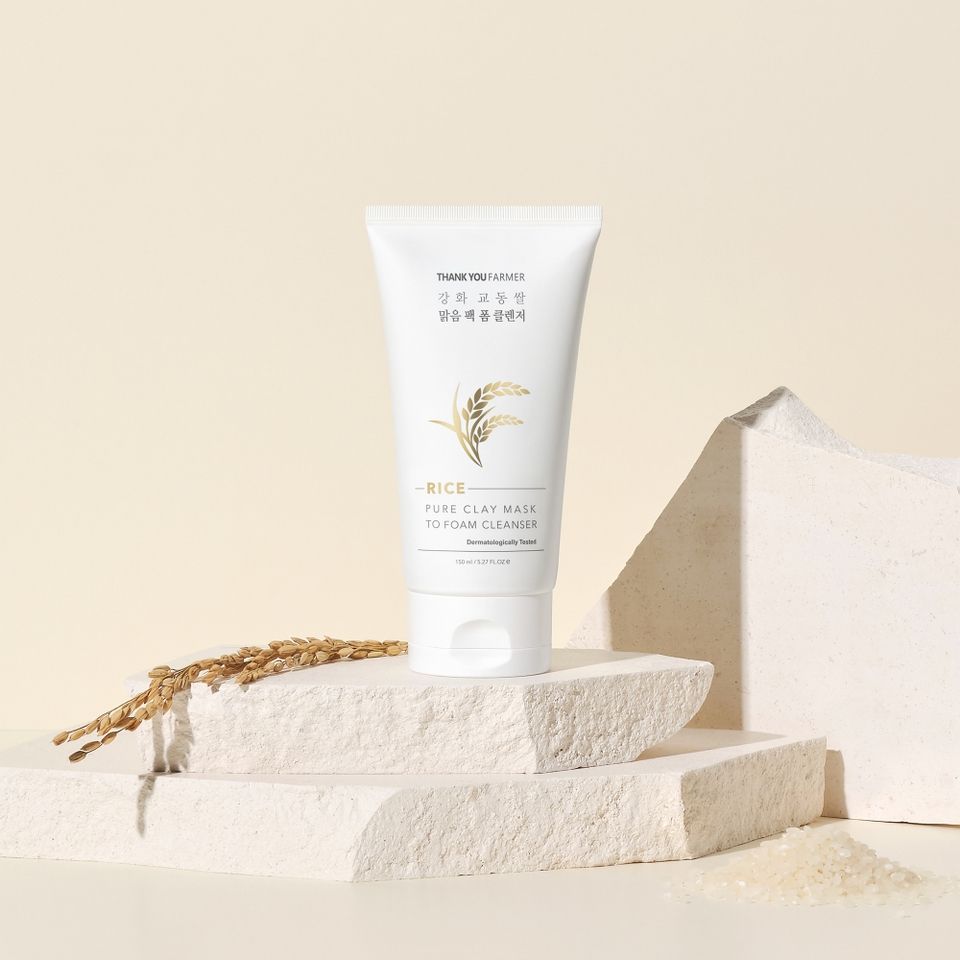 Rice Pure Clay Mask to Foam Cleanser 150ml