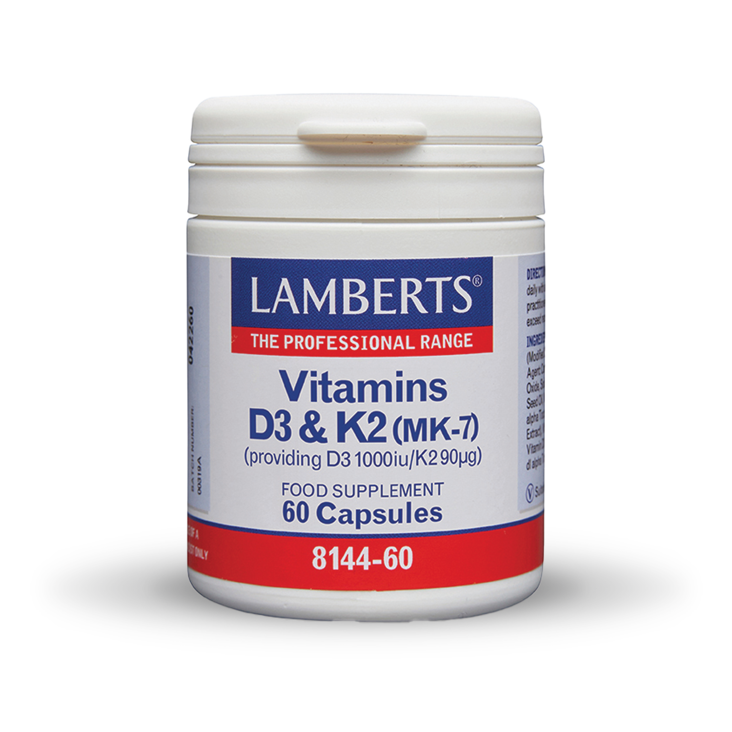 Lamberts Vitamin D3 1000iu &amp; K2 90 µg 60caps