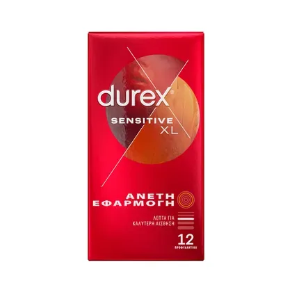 Durex Sensitive XL Άνετη Εφαρμογή 12τμχ