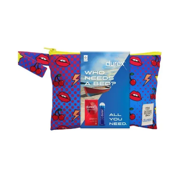 Durex All You Need Summer Kit Sensitive Λεπτά Προφυλακτικά 12 τμχ + Classic H20 Λιπαντικό 50 ml