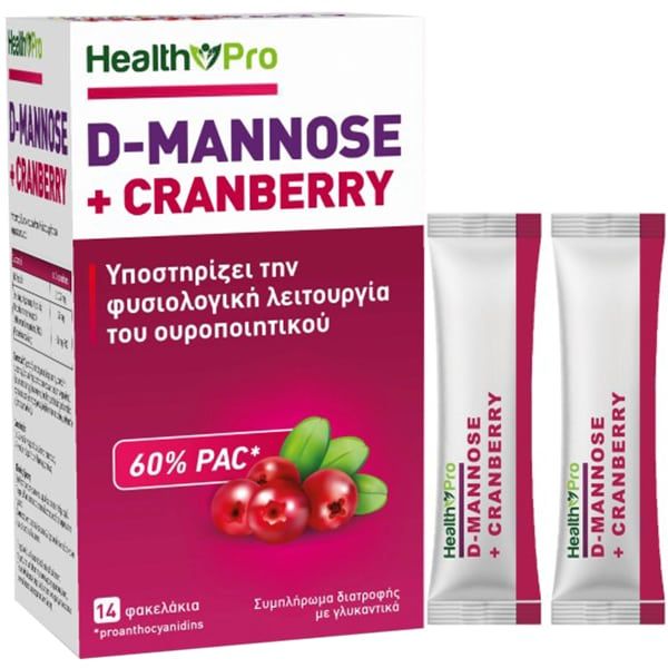 Health Pro D-Mannose &amp; Cranberry, 14sachets