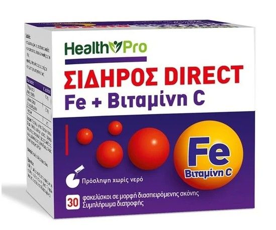 Health Pro Fe +&amp; Vitamin C Direct, 30sachets
