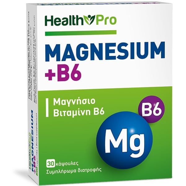 Health Pro Magnesium + Vitamin B6, 30caps