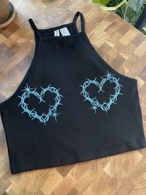 Barbed Wire Racer Tank -Blue