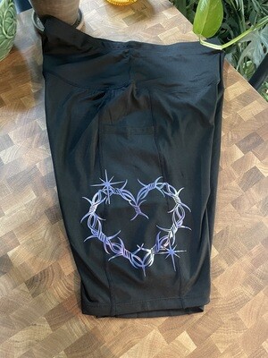 Barbed Wire Biker Shorts -Lavender