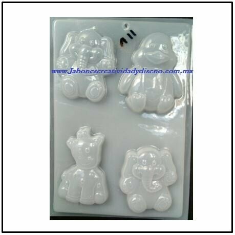 Moldes de Elefante, pingüino, Jirafa