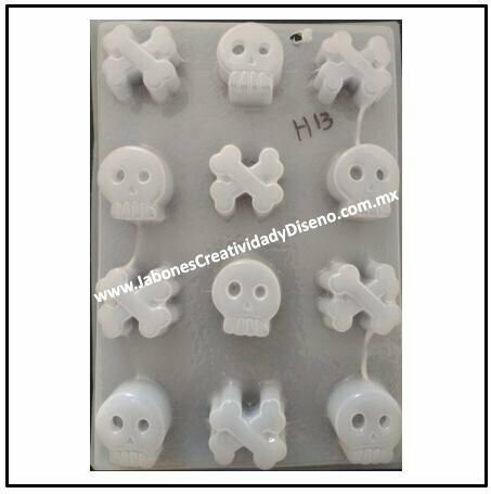 Moldes Calavera huesos Halloween 2
