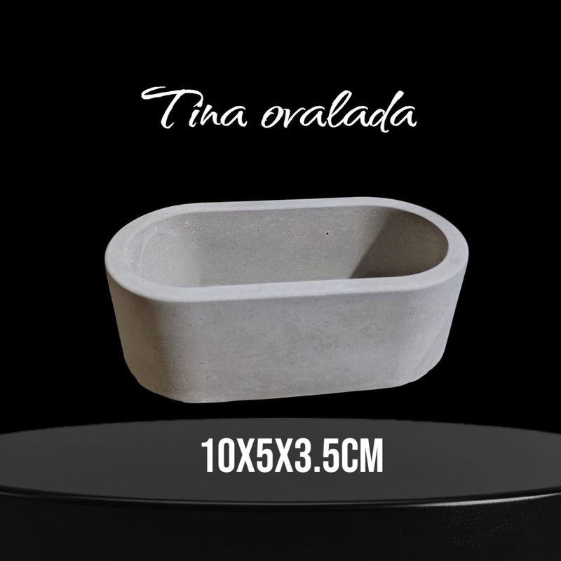 Tina Ovalada de concreto