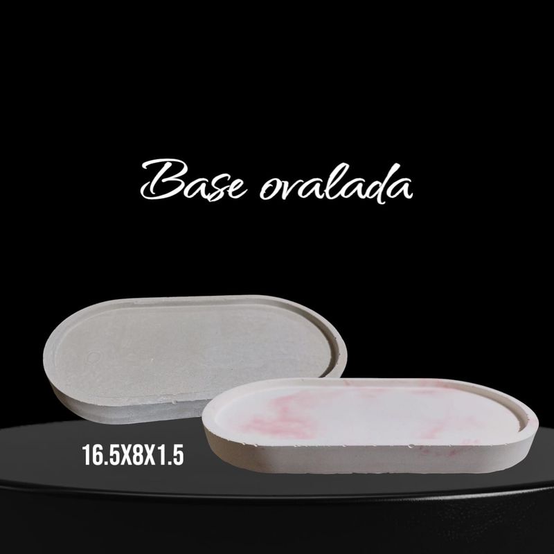 Base Ovalada plana de concreto