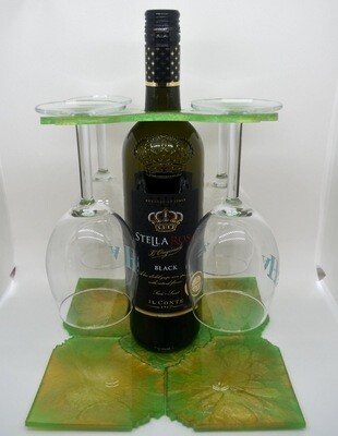 Wine Butler and Tray/Coaster Set