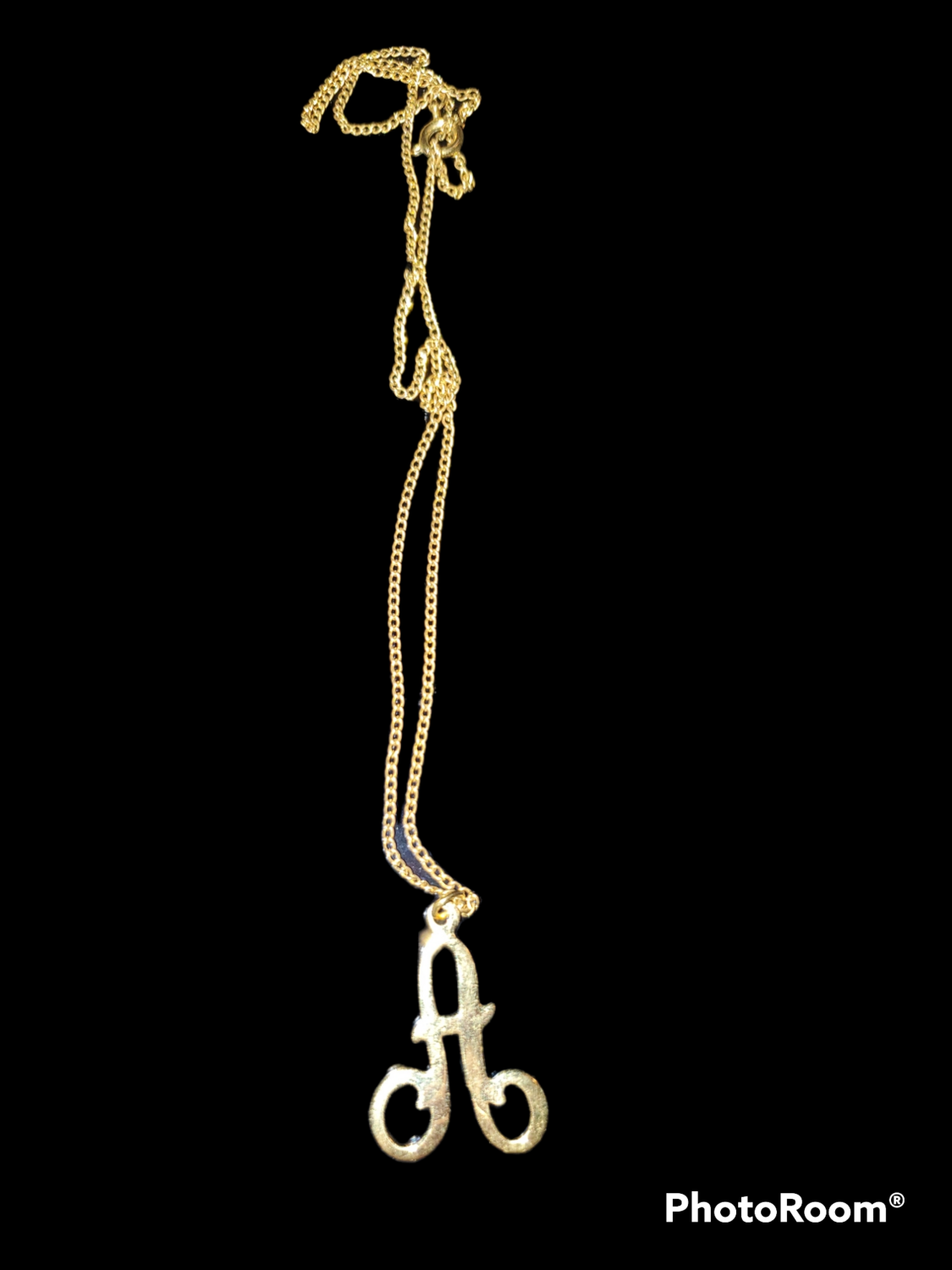 Necklace with the letter A pendant