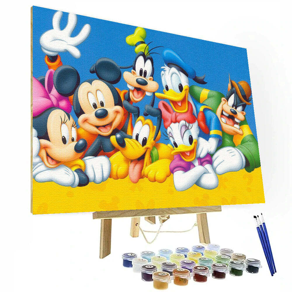 Mickey And Friends Paint By Number Painting Set