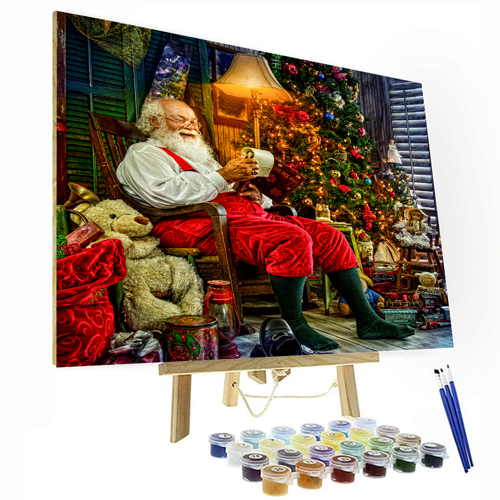 Santa's List Paint By Number Painting Set