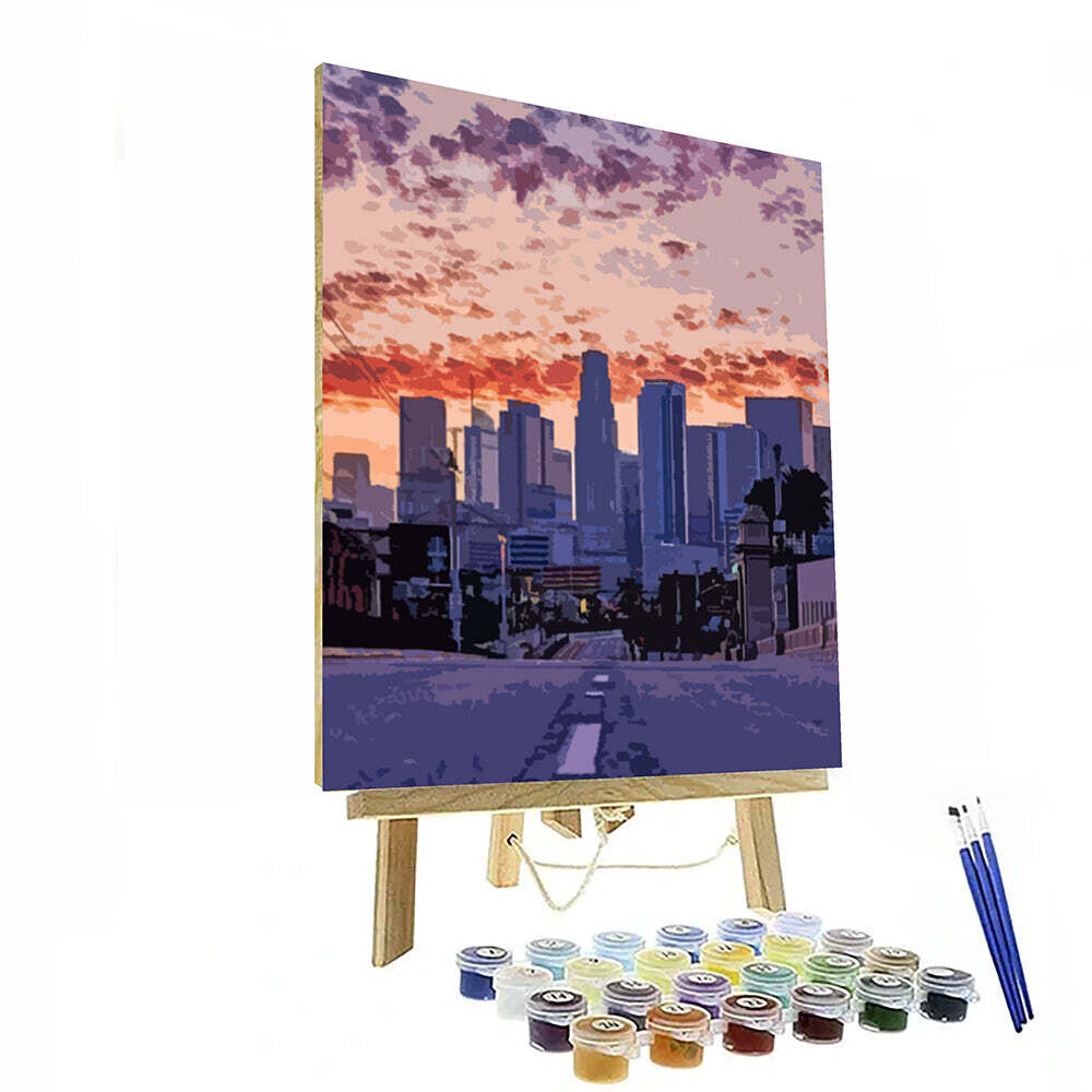 Los Angles California City Sky Paint By Number Painting Set