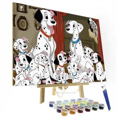 Dalmatians And Family Paint By Number Painting Set