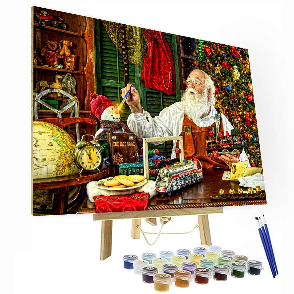 Santa's Magical Touch Paint By Number Painting Set