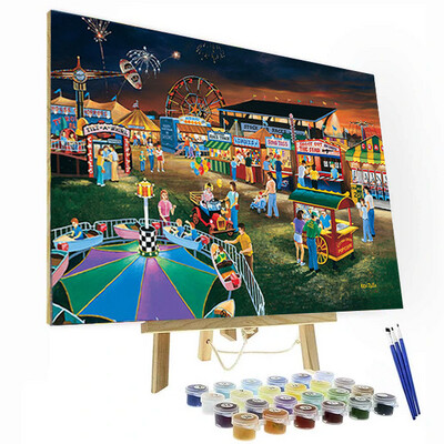 Evening at the County Fair Paint By Number Painting Set