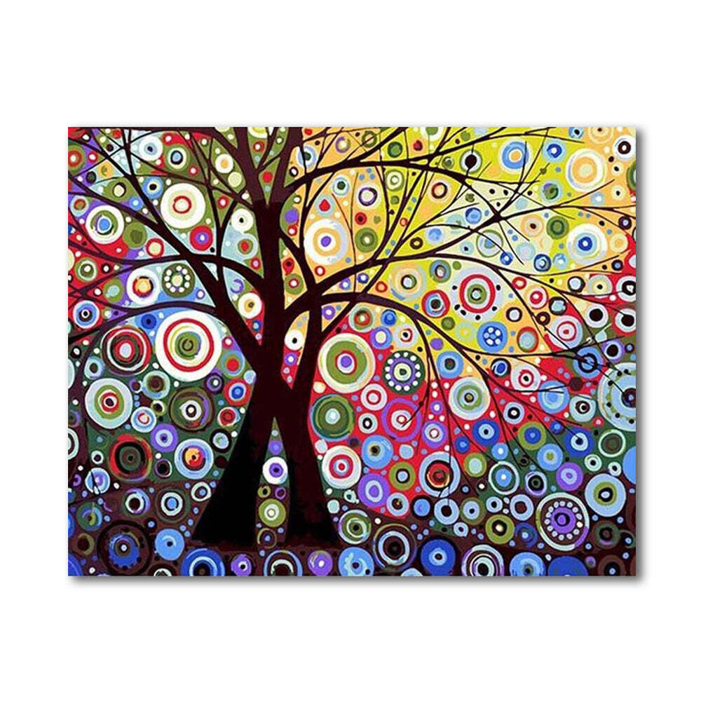 Rainbow Tree Paint By Number Painting Set