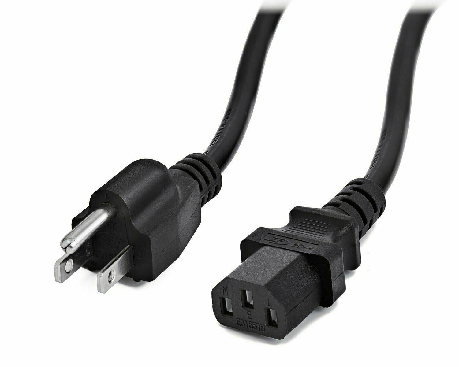Replacement AC Wall Power Cord for LCD COMPUTER MONITOR PS3- 6 & 10 Feet 3 Prong