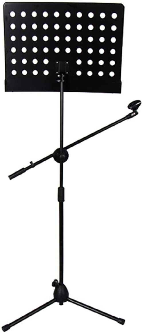 Music Stand for Sheet With Microphone Holder Folding Portable Stands Light Weight Book Clip Music Accessories Metal Base 5 Core MUS MH