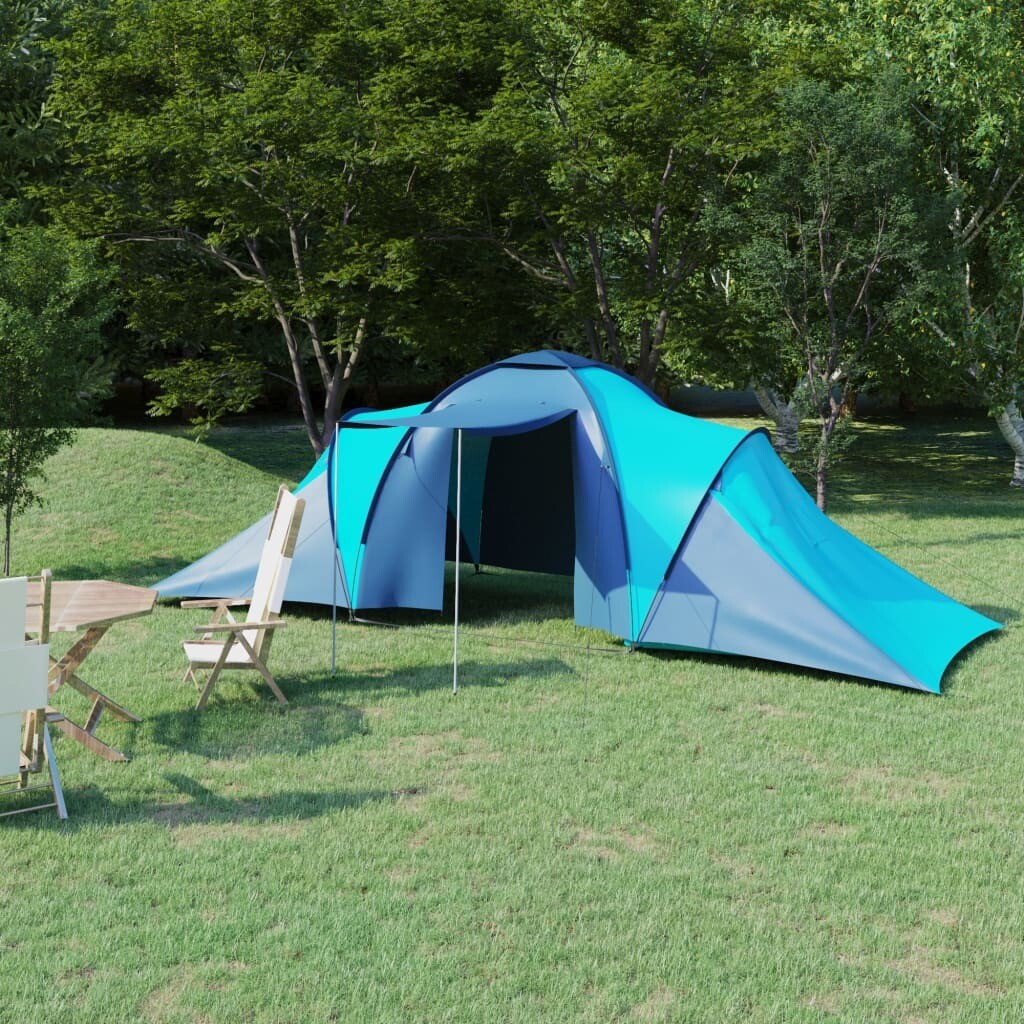 Waterproof Camping Tent 6 Persons Hiking Beach Outdoor Patio Green/Light blue