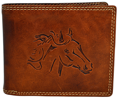 Tillberg- Mens horse head motif leather wallet