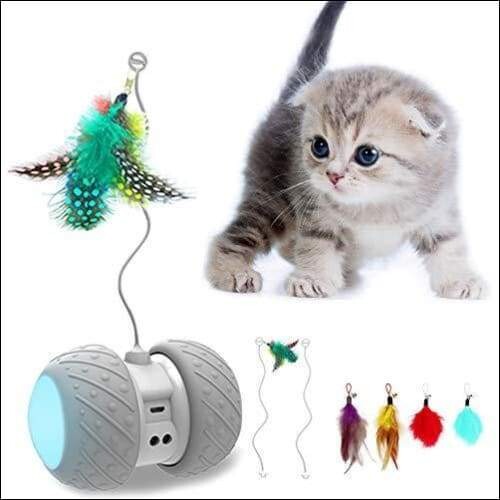 Robotic Feather Ball Teaser Cat Toy